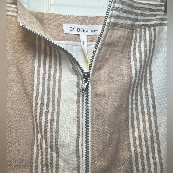 NWT BCBG Striped Linen Skirt - Picture 4 of 4